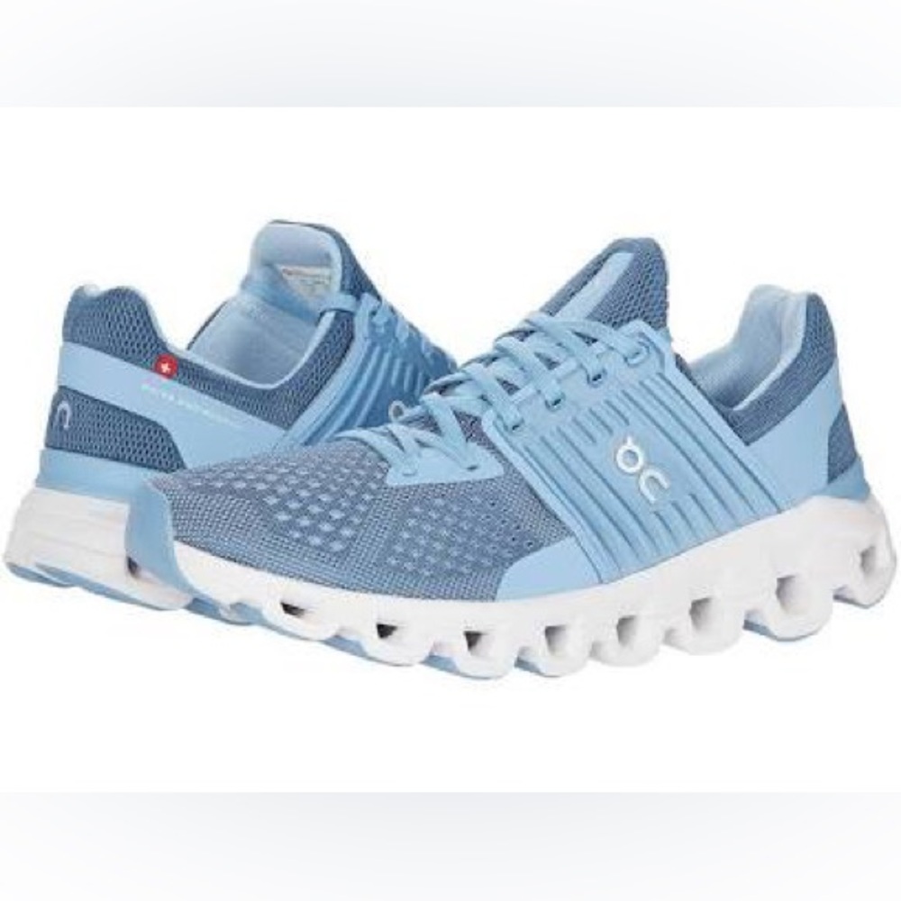 On Running Blue and White Women's Sneakers